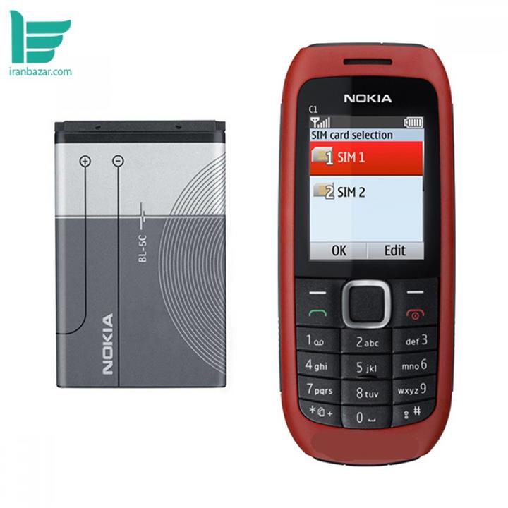 باتری موبایل نوکیا مدل BL-5C با ظرفیت 970 میلی آمپر - مناسب گوشی موبایل NOKIA C1-00